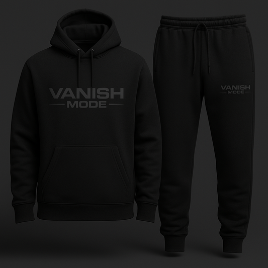 Black on Black Vanish Mode Hoodie set