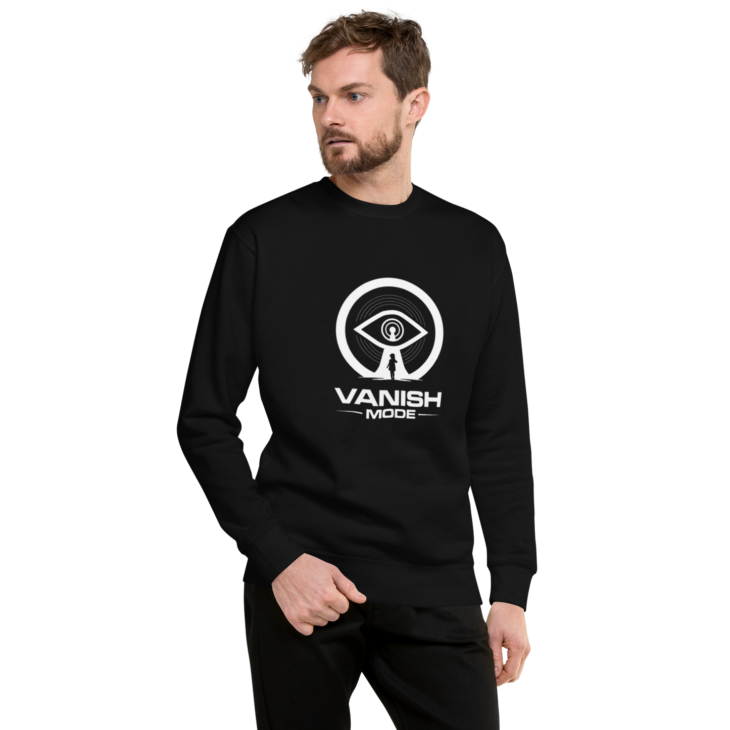 Black Unisex Vanish Mode Sweatshirt