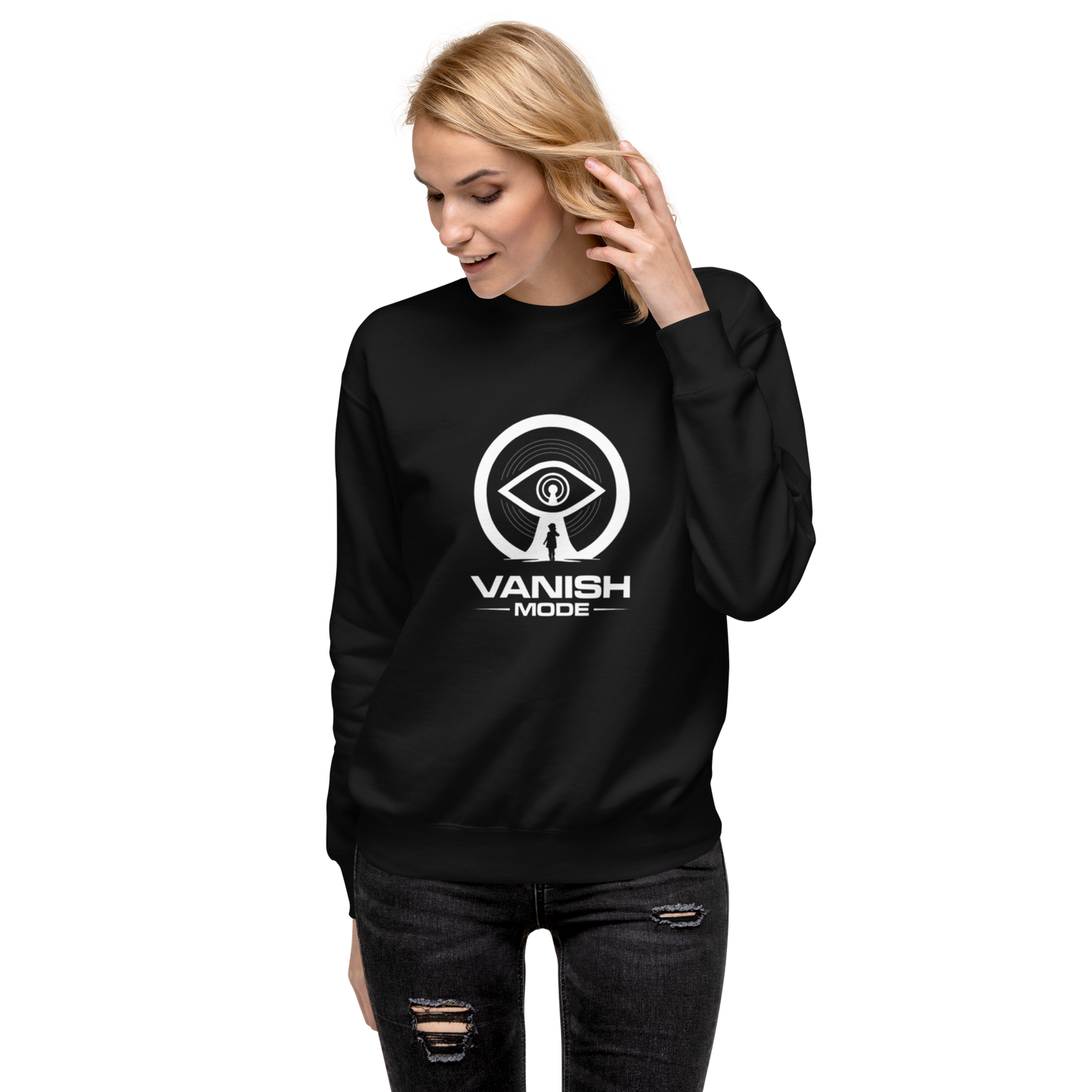 Black Unisex Vanish Mode Sweatshirt