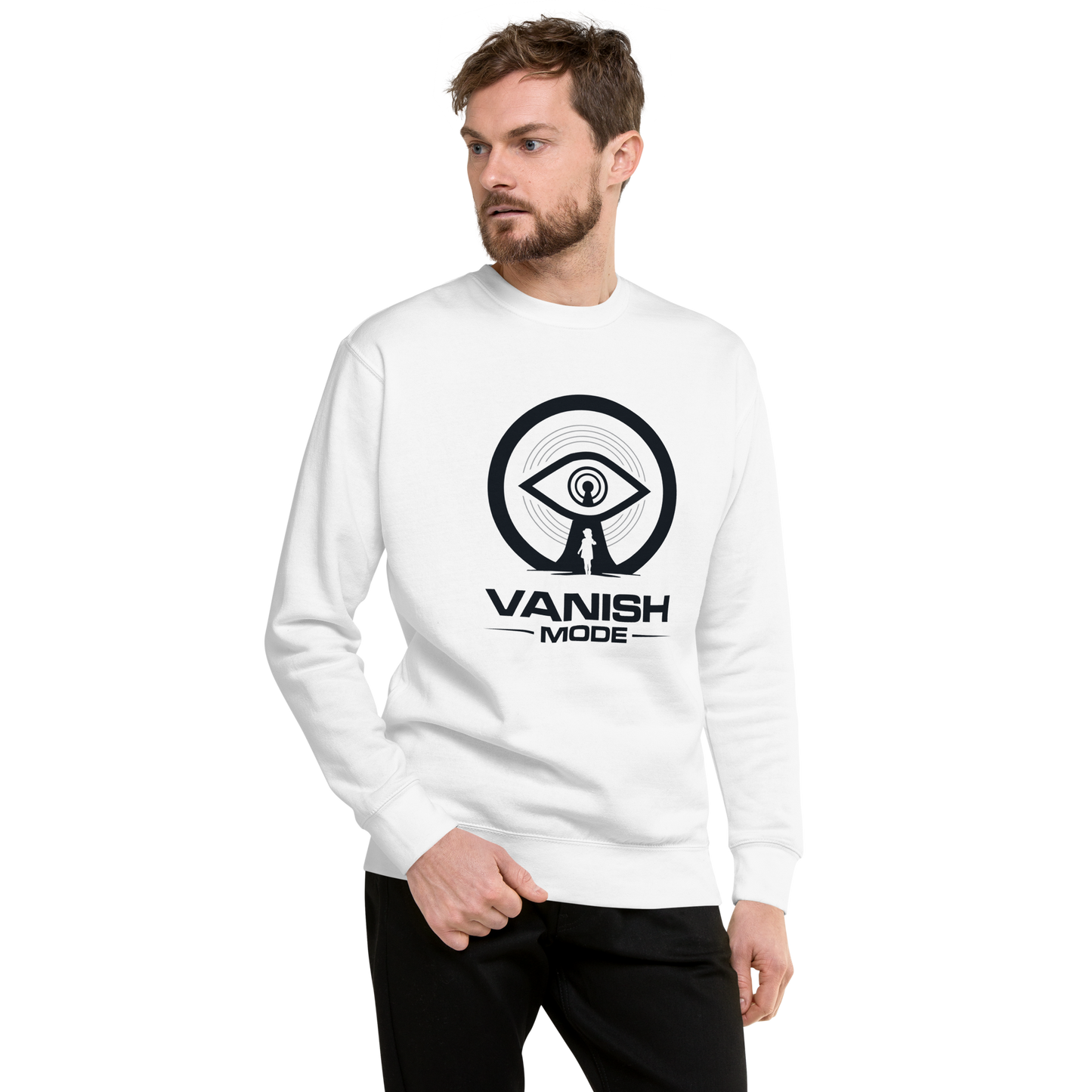 White Unisex Vanish Mode Sweatshirt